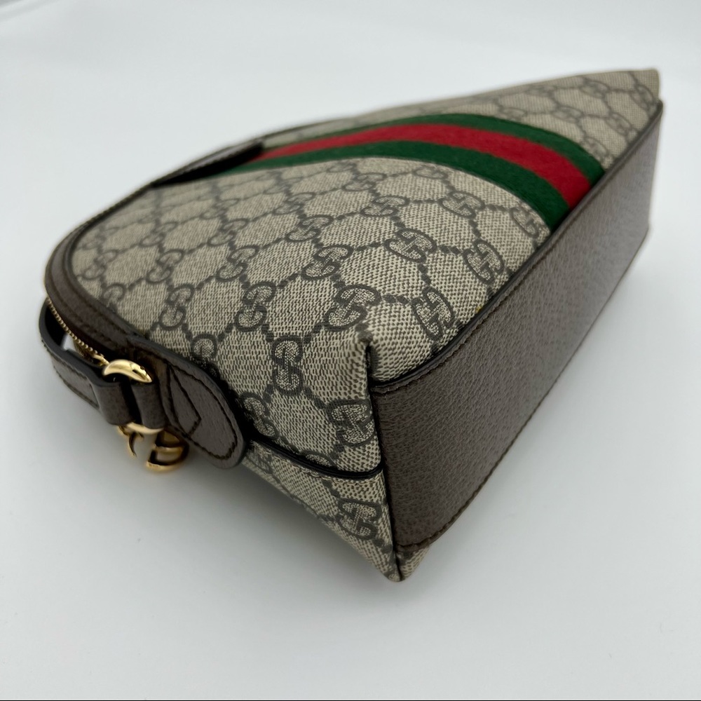 Gucci Beige GG Supreme Canvas Crossbody with Green and Red Web - Picture 5 of 15